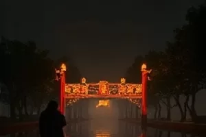 《风筝与铁塔》海报:孩子在高塔旁放飞风筝